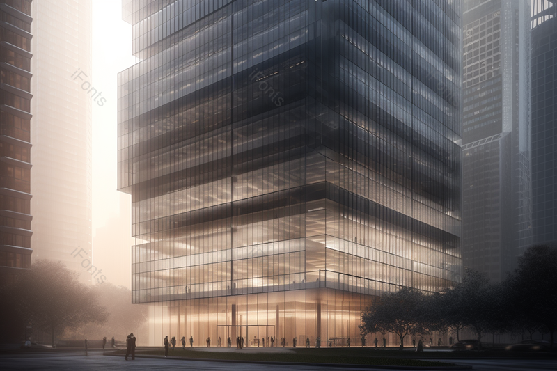 虚幻建模虚拟云雾从街角看办公楼科技建筑侧面对角看创意空间,高清,摄影图,摄影图片,图片大全,摄影图免费下载